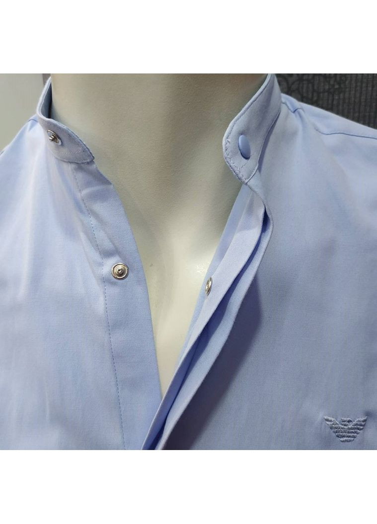 Голубой рубашка Armani Jeans