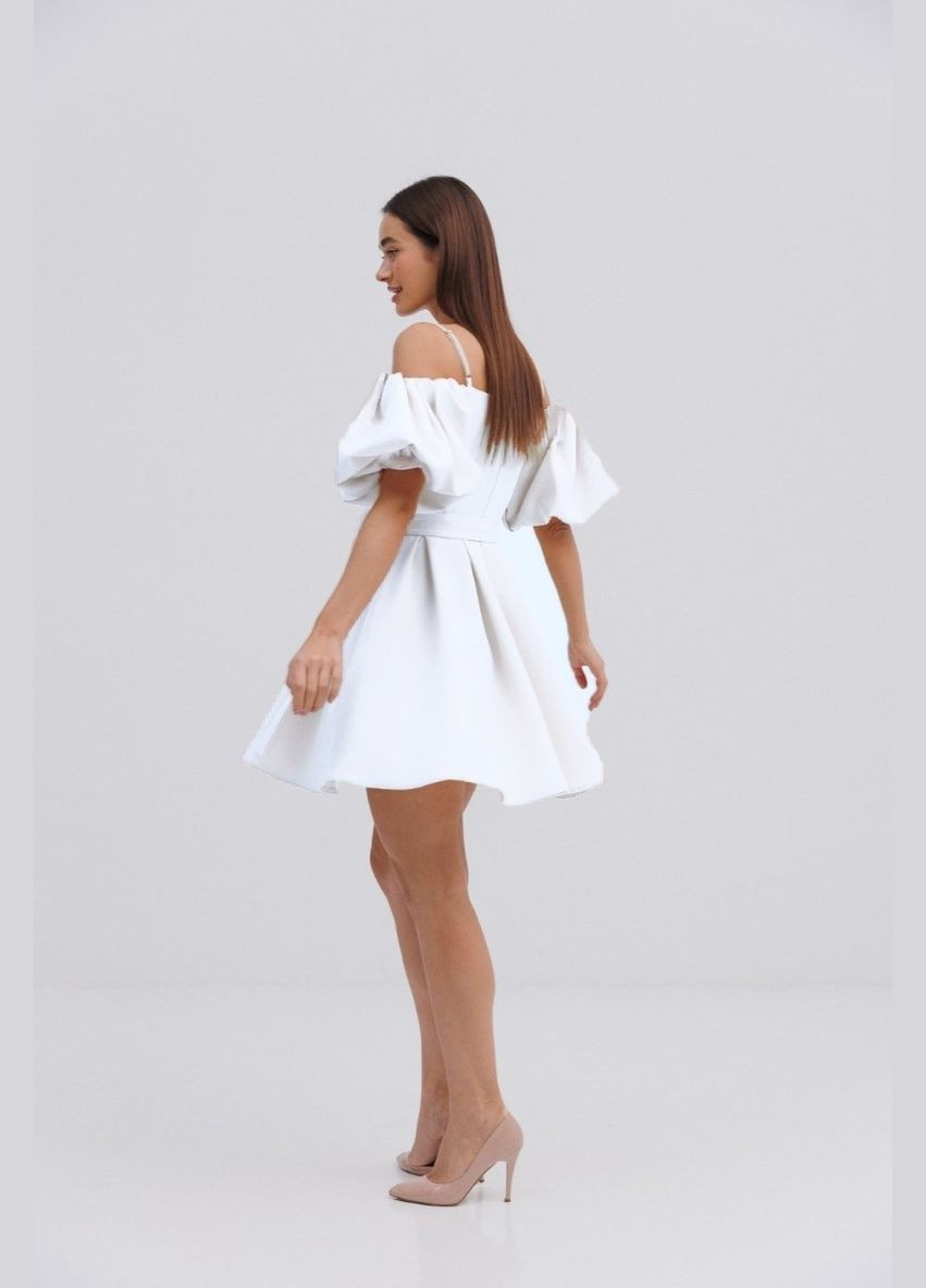 Белое вечернее платье бэби долл FashionYouWant однотонное