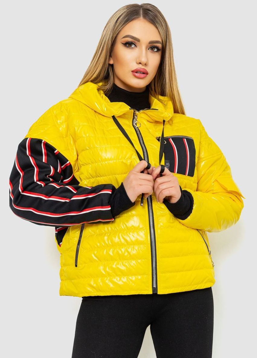 Жовта демісезонна куртка жіноча демісезонна, колір пудровий, Ager