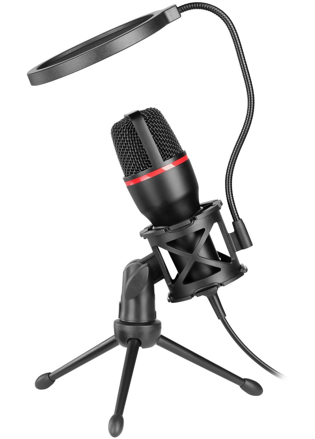 Мікрофон для ПК, настільний на підставці, для комп'ютера/ноутбука, з поп-фільтром Defender Forte (366249354)