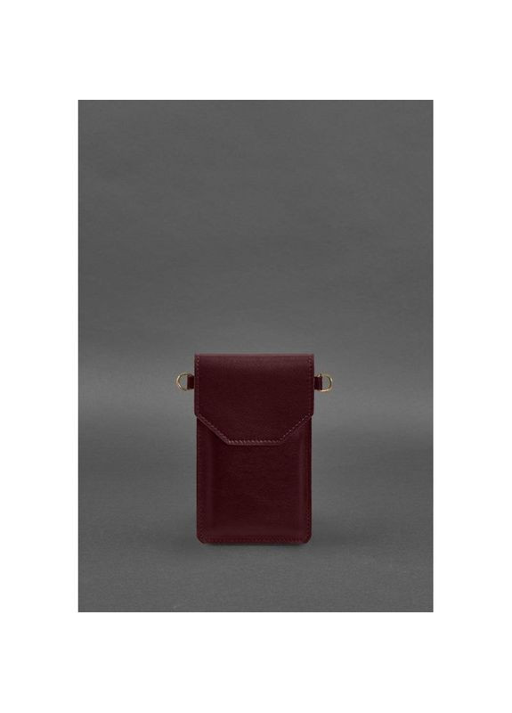 Кожаная сумка через плечо женская чехол для телефона бордовая BlankNote (302008850)