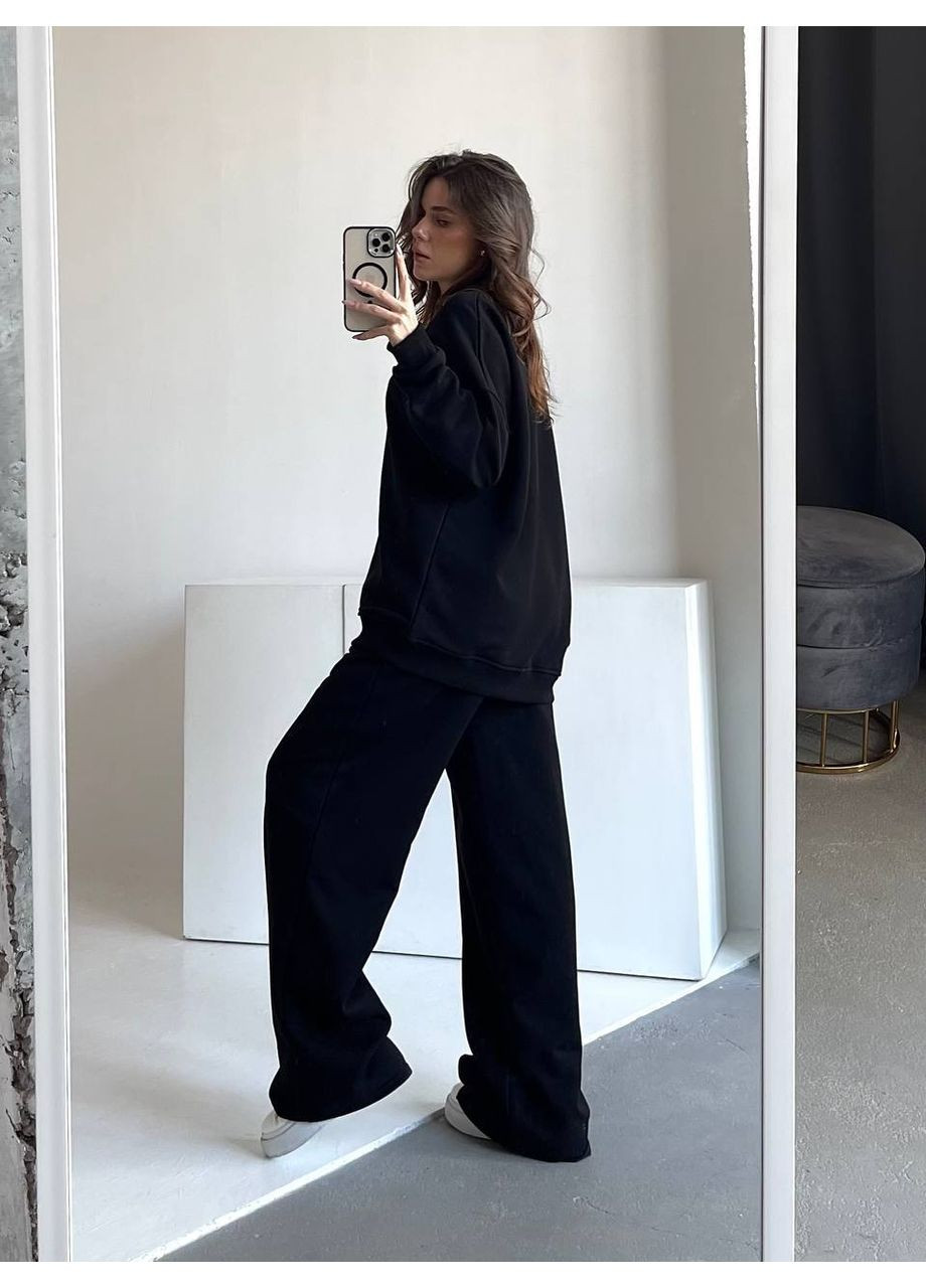 Жіночий костюм оверсайз: світшот та штани палаццо MonCher (360429021)