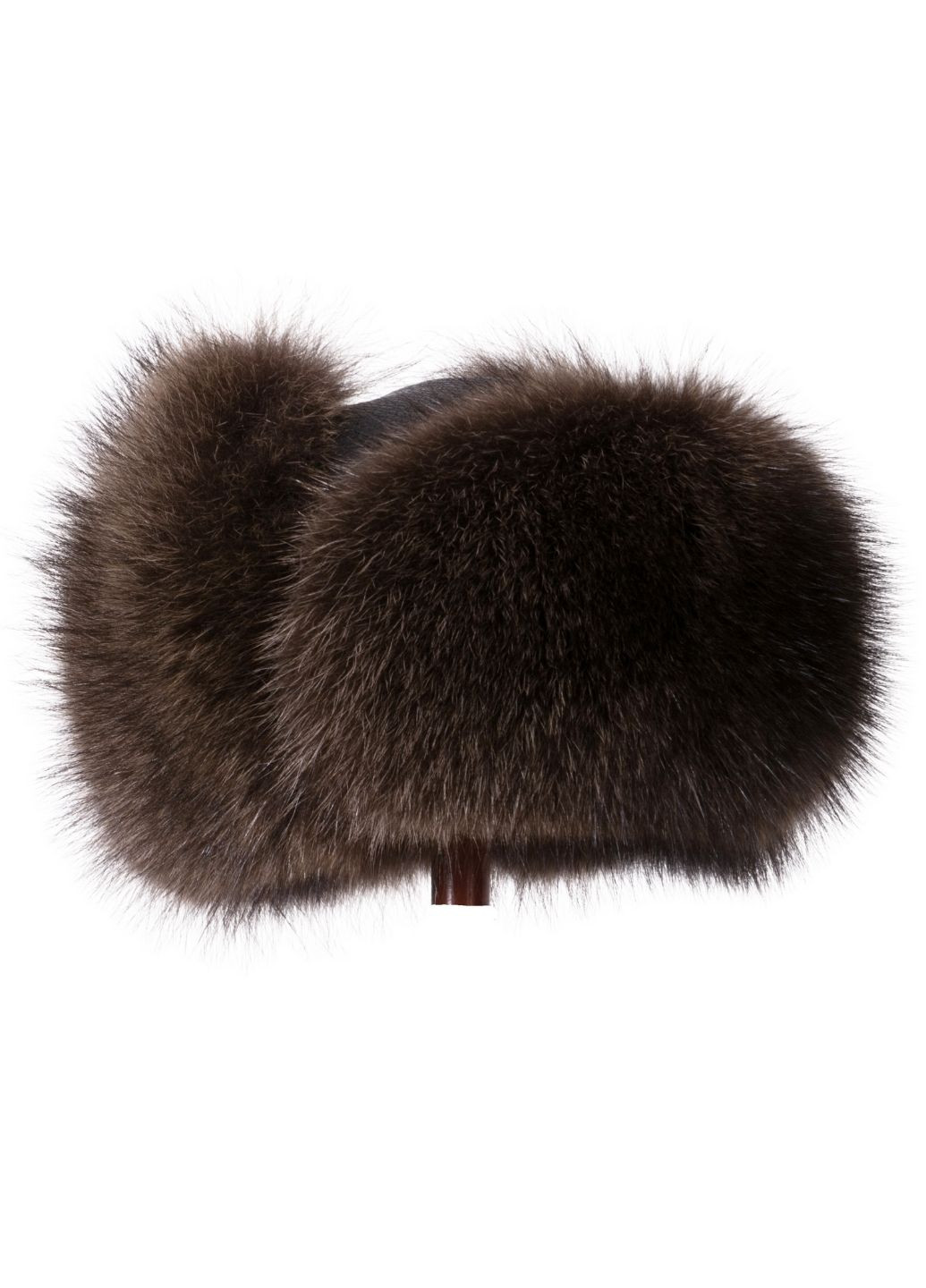 Меховая шапка ушанка из натурального меха енота и натуральной кожи Меховой Стиль Ушанка (356676089)