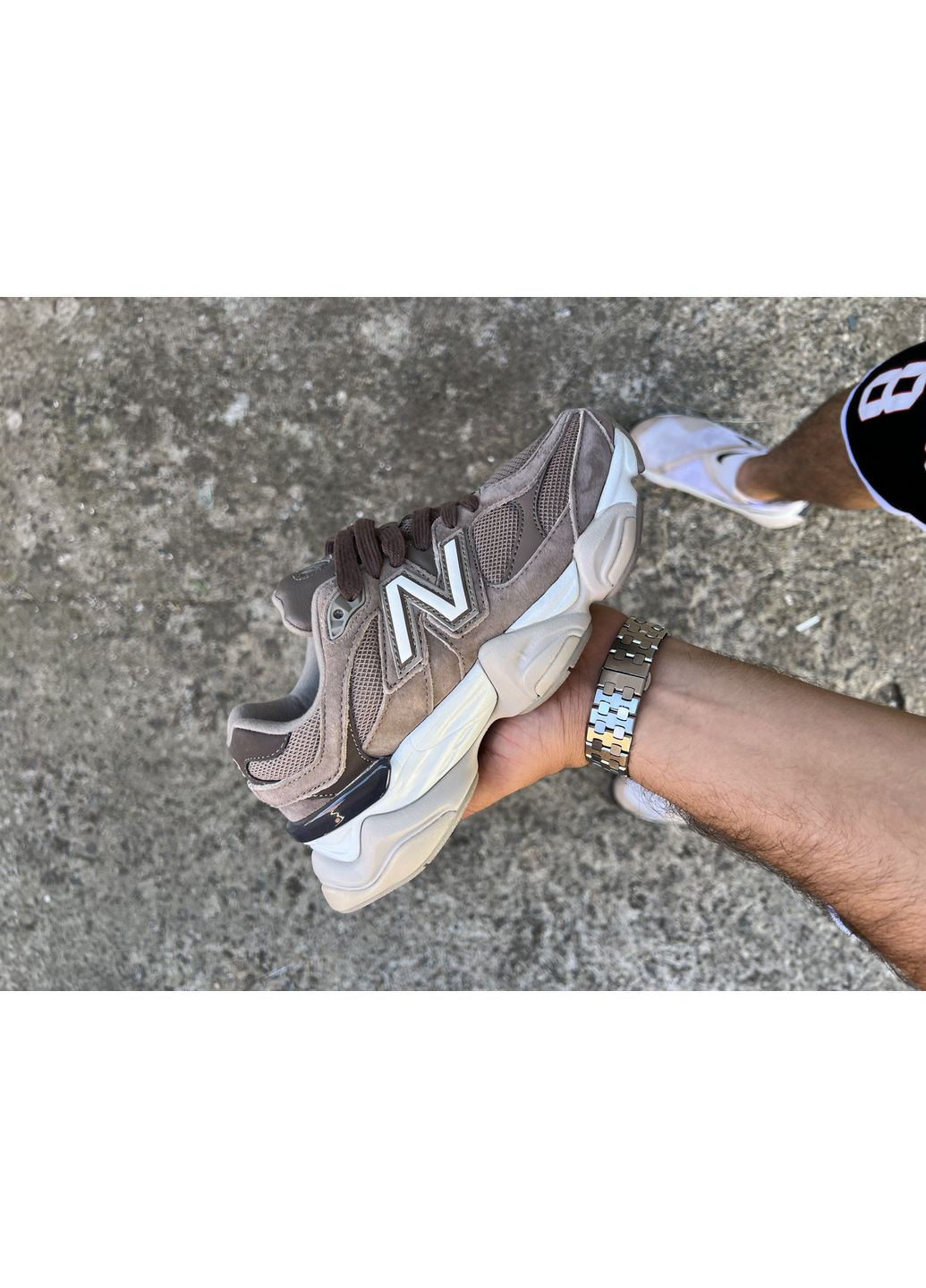 КРОСІВКИ ЖІНОЧІ NEW BALANCE 9060 BROWN WHITE НЬЮ БЕЛАНС 9060 No Brand білі демісезони (367174354)