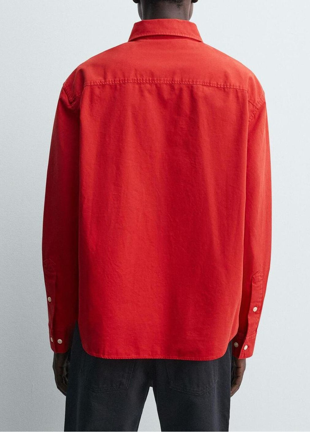 Красная рубашка однотонная Zara