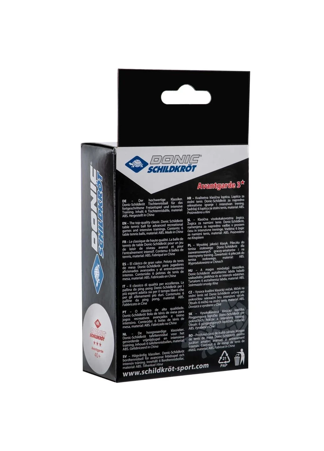 М'яч для настільного тенісу Exclusive (Advantgarde) 3* 40+ 6Шт White 608530 Donic (398074038)