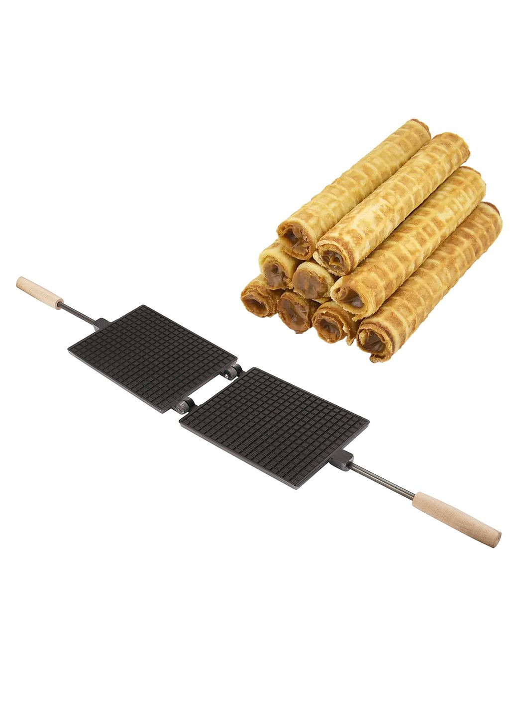 Форма для випічки вафель і вафельних трубочок, вафельниця з антипригарним / тефлоновим покриттям ХЕАЗ (322265273)