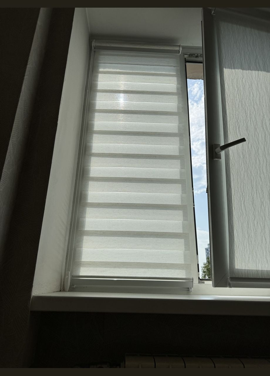 Рулонні штори День ніч Тканина Світанок Ментол-грей Besta (368828410)