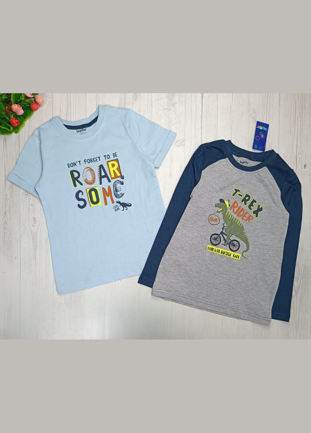 Набір лонгслів і футболка для хлопчика Lupilu (289533929)