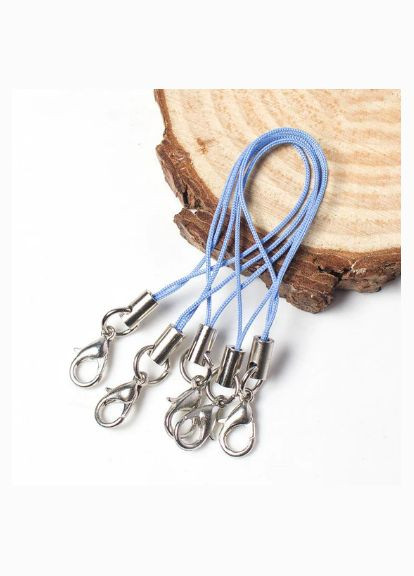 Шнурочок для брелоків з карабіном «лобстер», 6,5 см, блакитний No Brand (340482612)