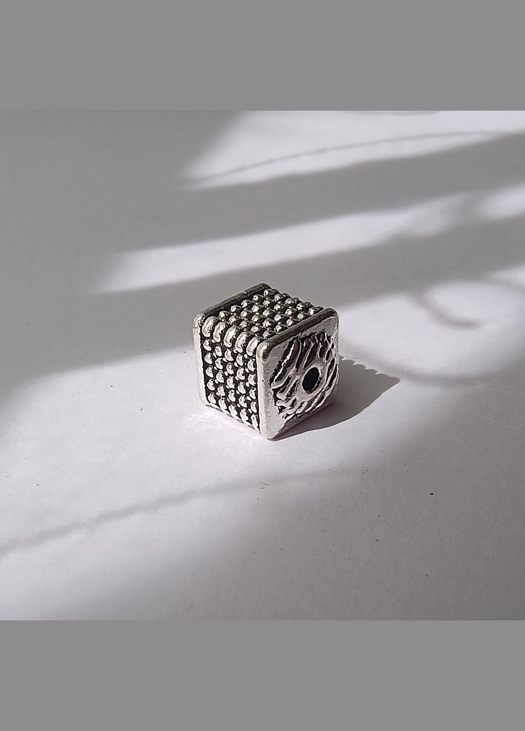 Намистины металлические Кубические квадратные Античное серебро 8 мм x 9 мм Finding (316251224)