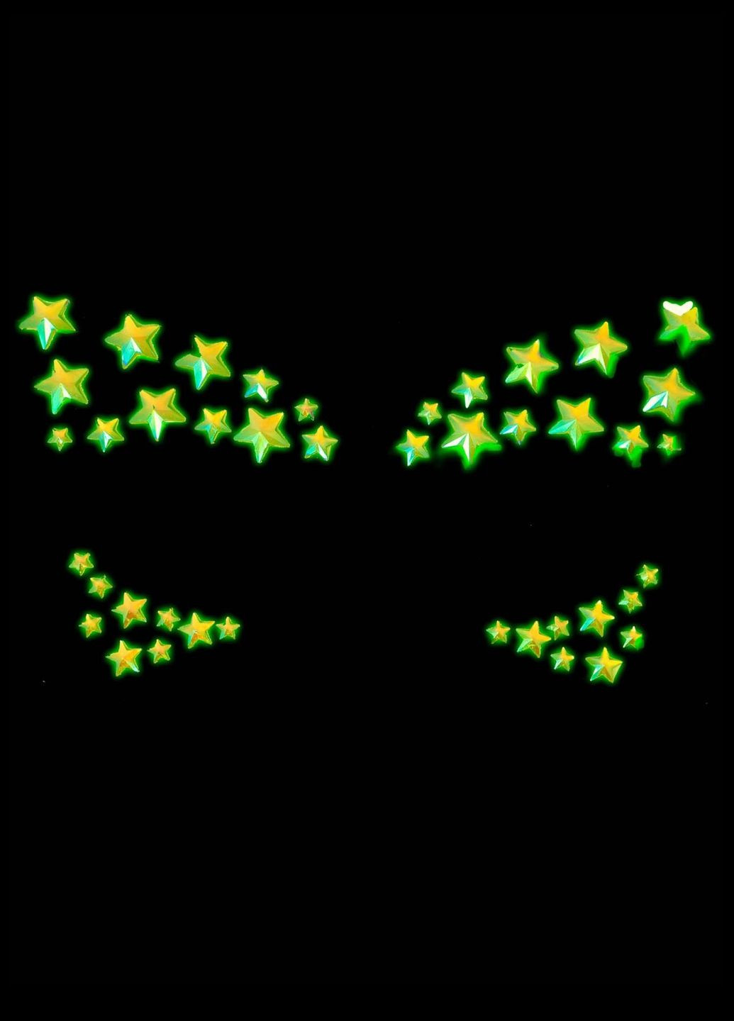 Прикраса-зірочки для тіла Celeste face jewels sticker, наліпки, світяться у темряві Leg Avenue (369945825)