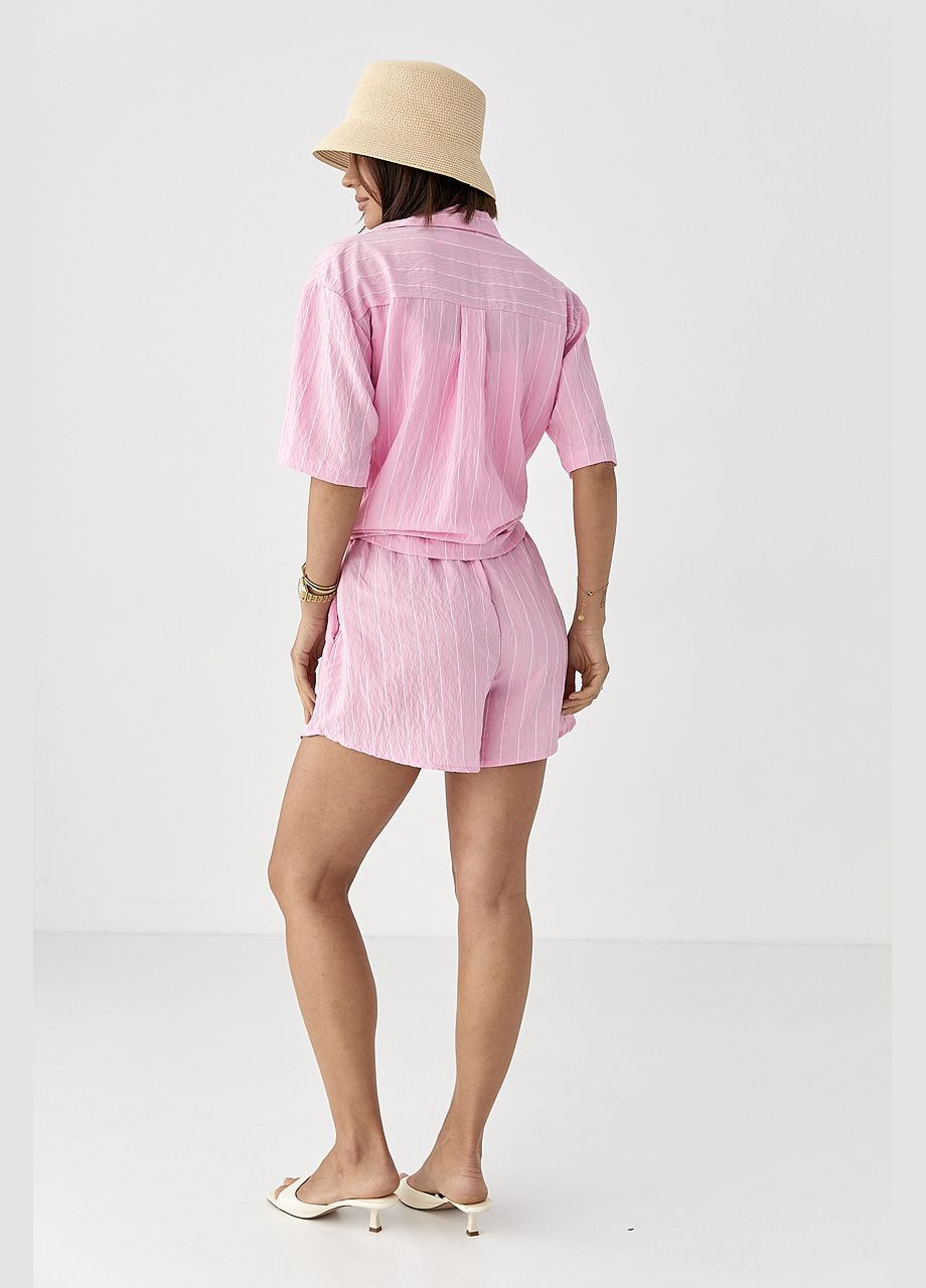 Полосатый костюм с рубашкой и шортами Lurex (336678783)