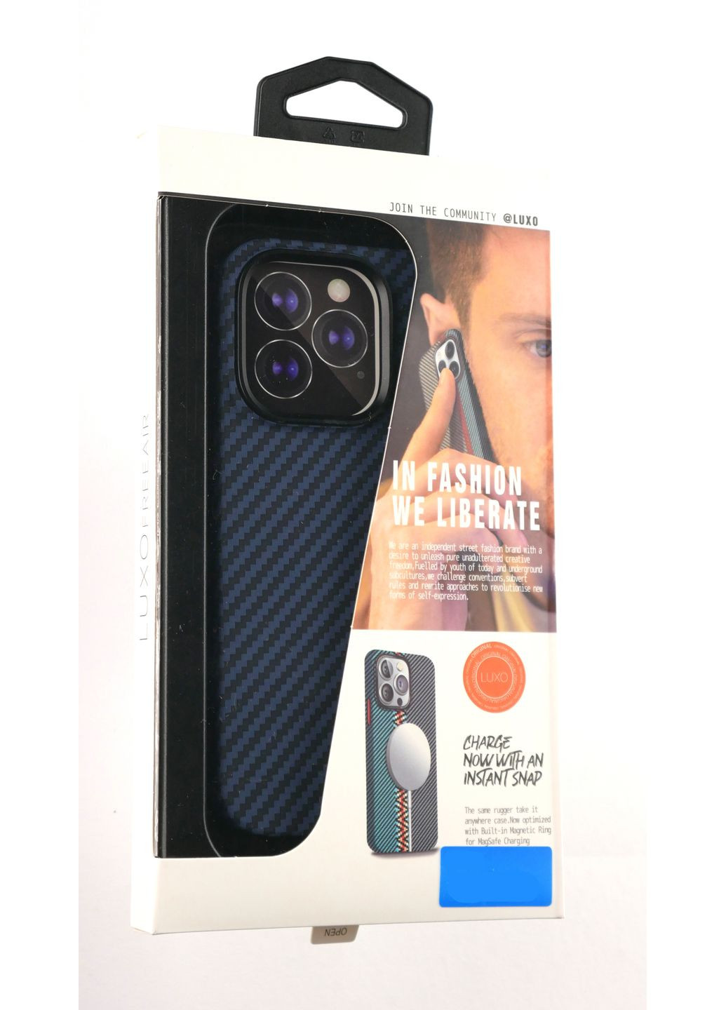 Чохол Free Air CarBon with MagSafe iPhone13 PRO Blue Luxo iPhone 13 Pro (297452508)