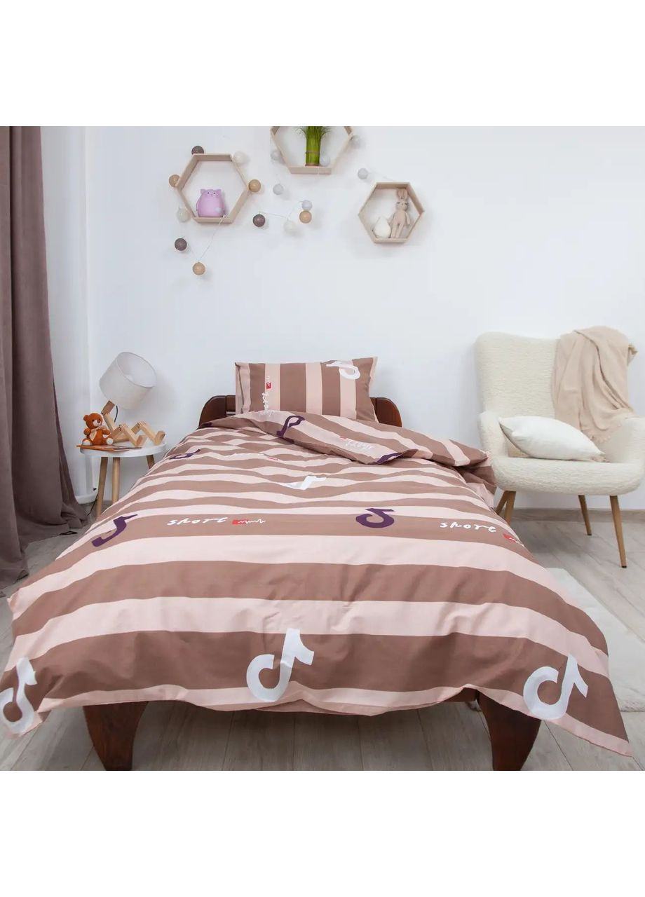 Подростковый комплект постельного белья Бязь с наволочкой 50*70 см, Тренды Коричневый (22380150215) ТЕП (365851927)