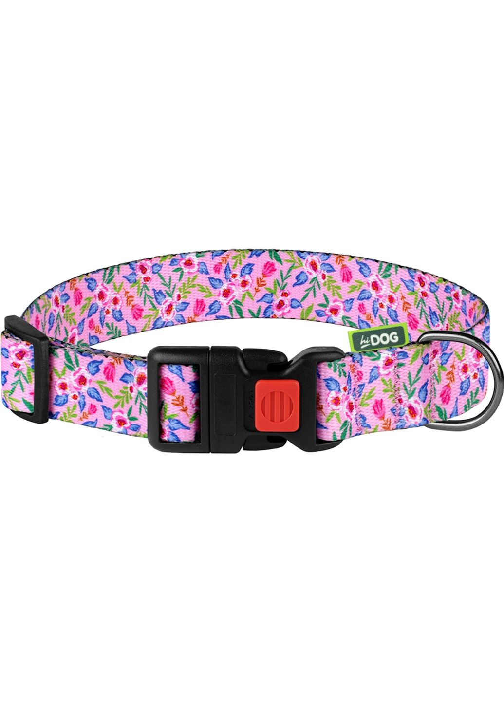 Ошейник для собак размер ширина 16 мм 25-33 см. Flowers pink (2100102291011) Hi Dog (279568276)