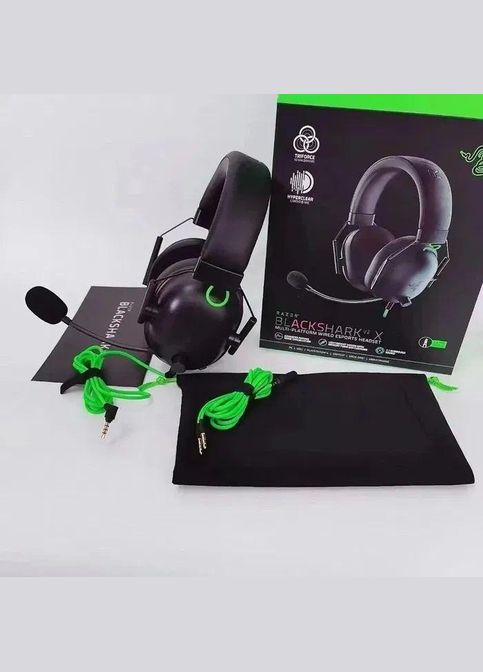 Наушники BlackShark V2 X Black, профессиональная геймерская гарнитура Razer (354224274)