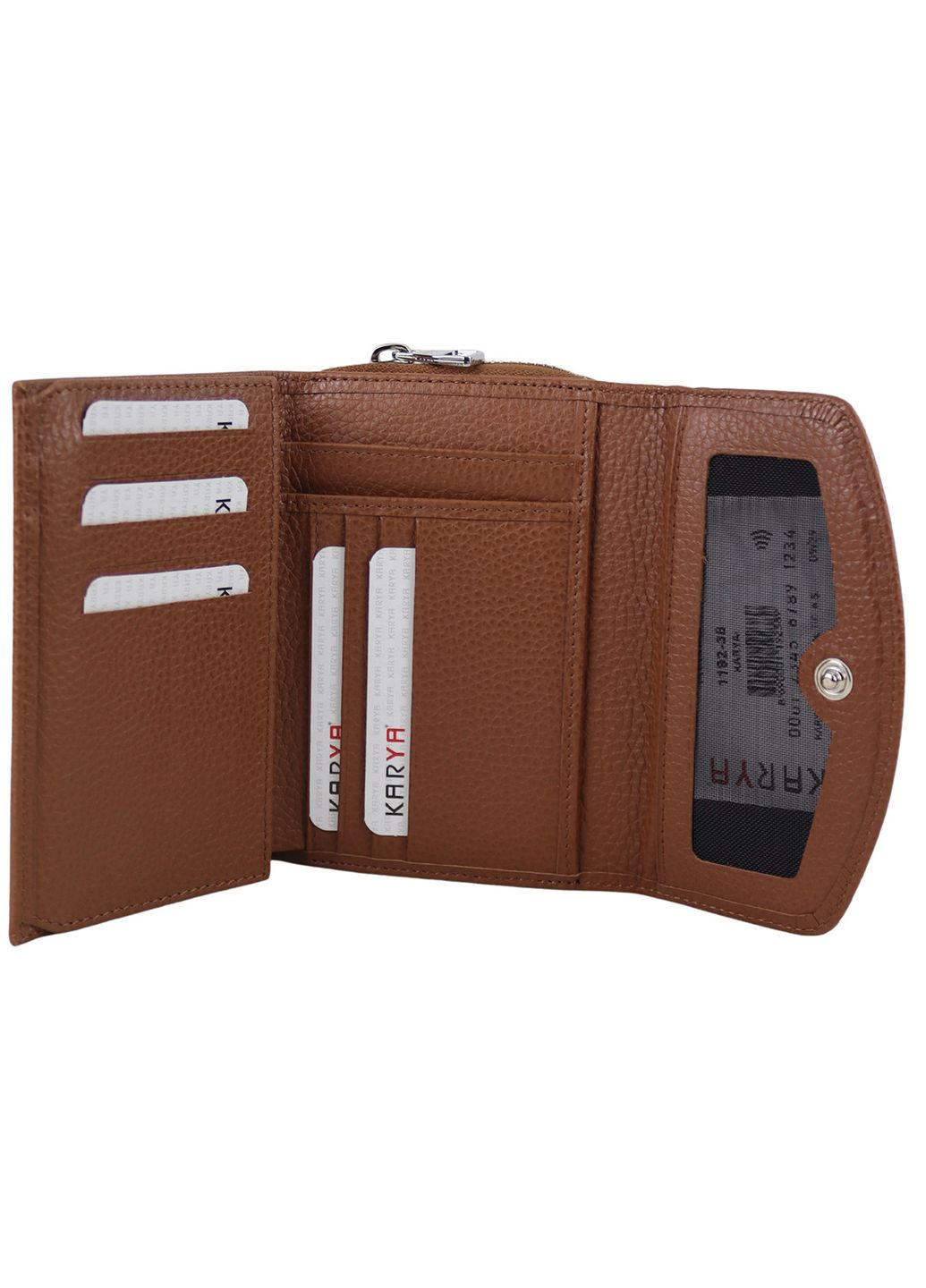 Кошелек женский кожаный коричневый 1192 Karya (355340189)