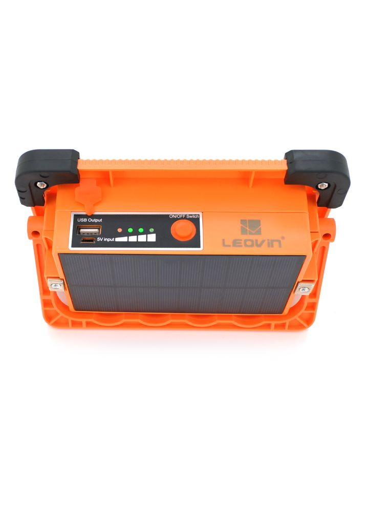 Переносной фонарь прожектор Leovin LE-068+Solar (30W), 36 LED(SMD), 4 режима, встроенный аккумулятор, заряд от 5V, USB выход,Box Voltronic (315502242)