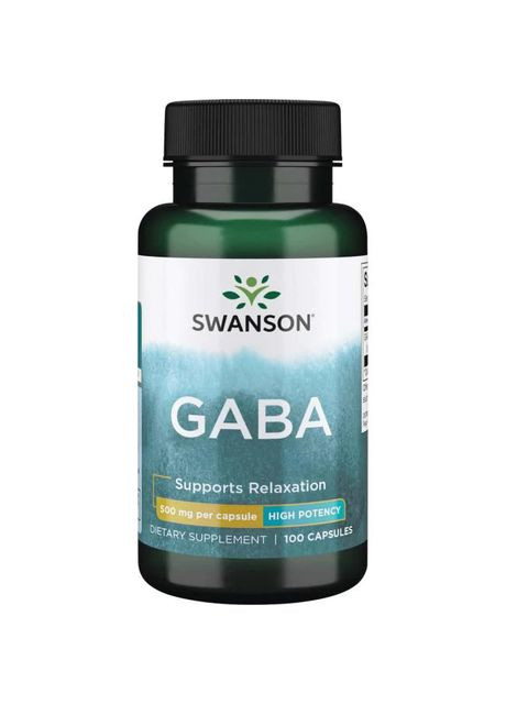 Амінокислота GABA 500 mg, 100 капсул Swanson (322208748)