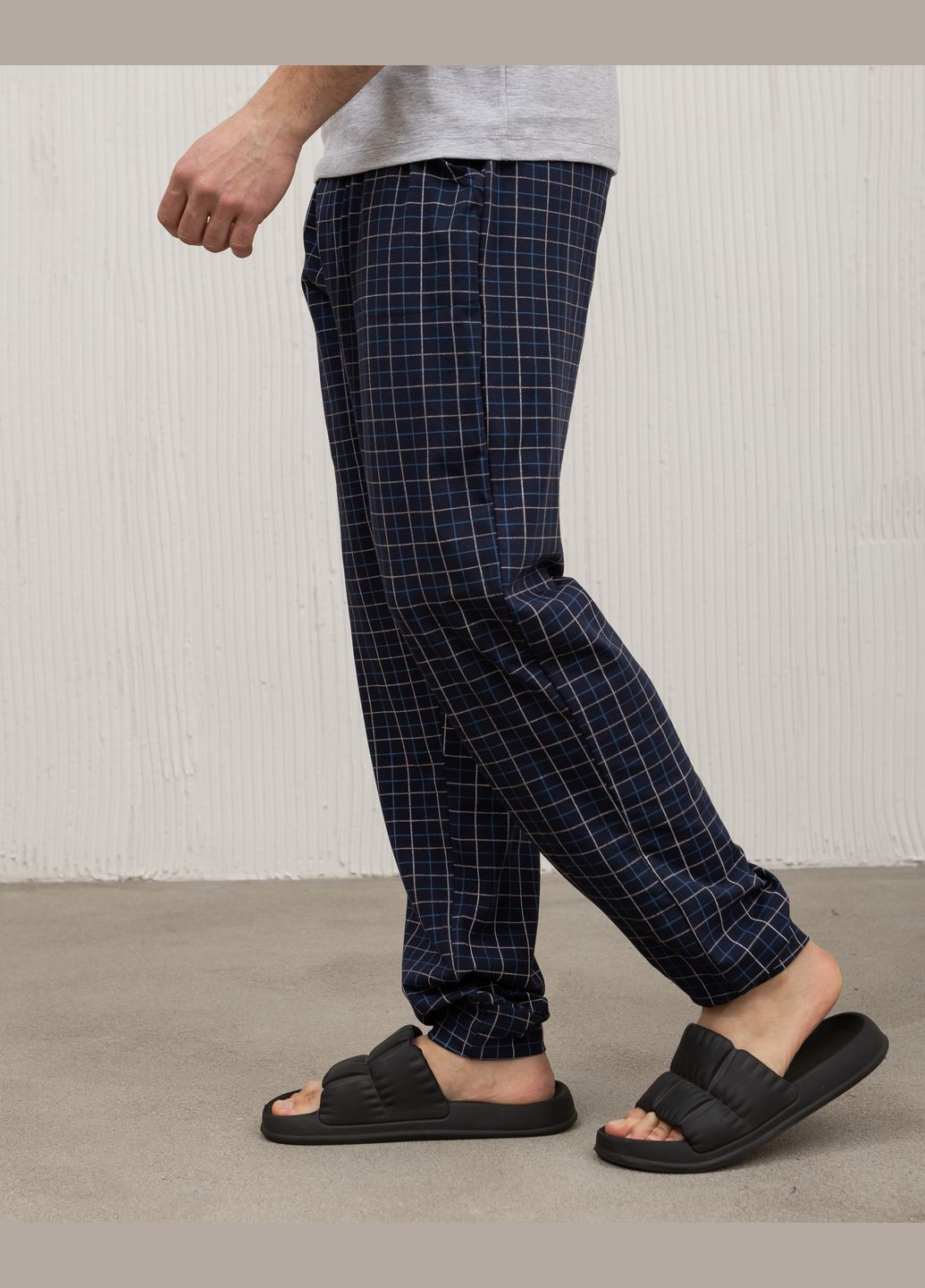 Чоловічі піжамні штани в клітку Tom John (327792393)