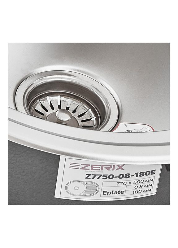 Кухонная мойка Zerix Z7750-08-180E Satin модель ZM0596 No Brand (370286036)