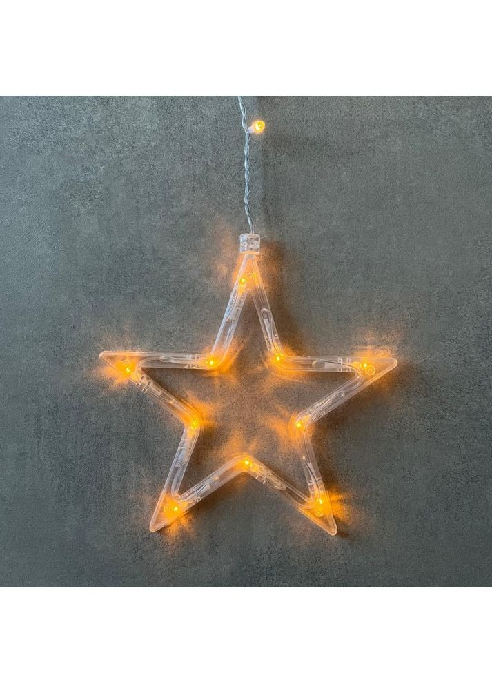 Гірлянда штора Зірки, 140 LED, жовта, від електромережі 3,2х0,6 м No Brand (365822911)