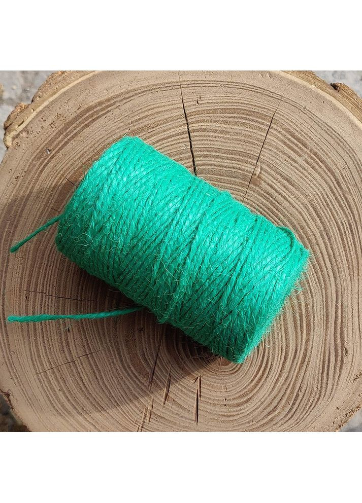 Джутовая пряжа цветная, 2 мм, 2 нити (бирюзовый) Jutix (355980043)