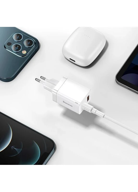 Сетевое зарядное устройство Pro 30W USB Type-C + USB-A Белый No Brand Baseus Super Si (401167295)