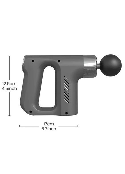 Портативный вибрационный ручной массажер пистолет для спины и всего тела Fascial Gun KH-740 аккумуляторный Good Idea (305327349)