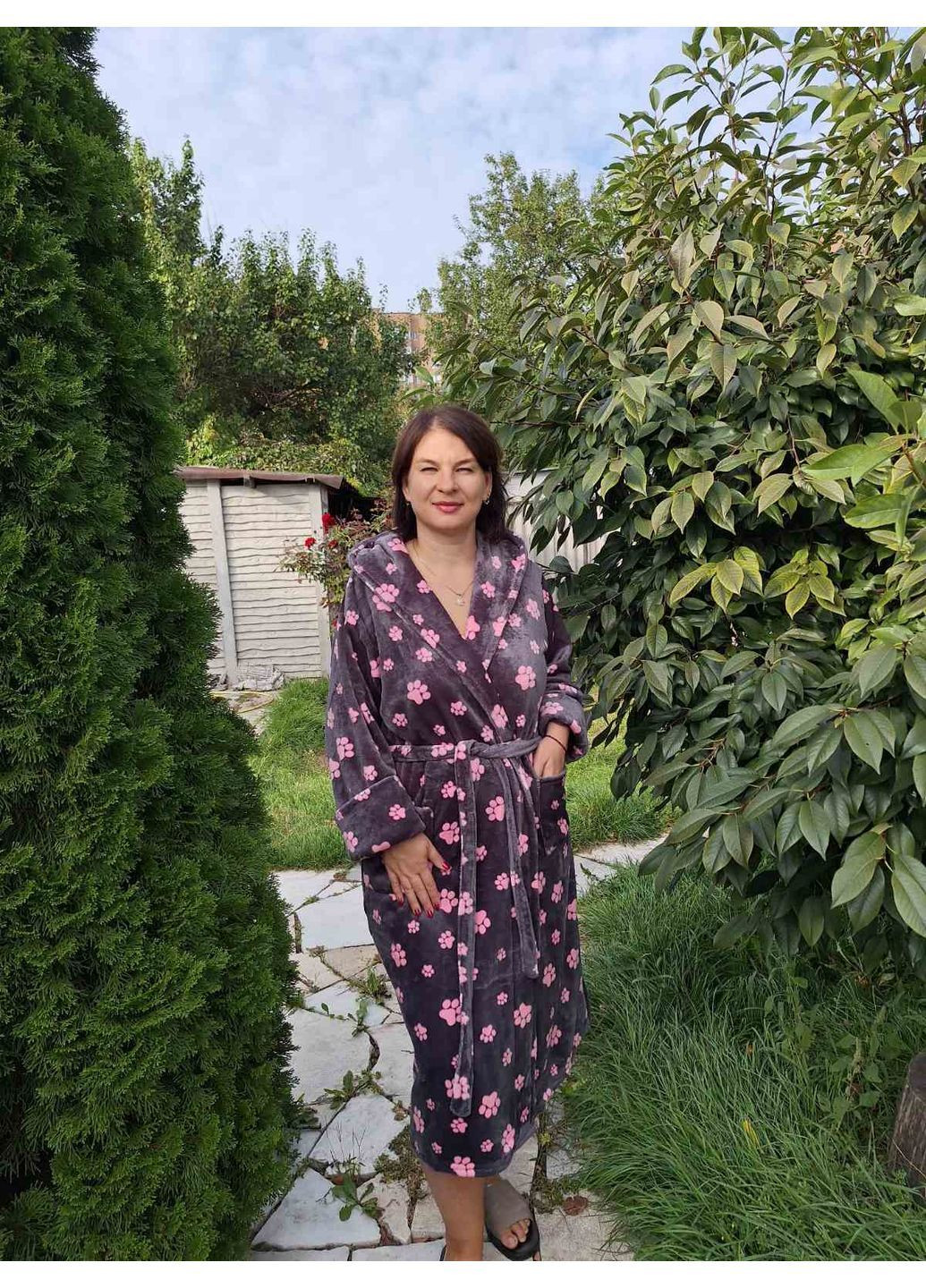 Длинный махровый банный халат на запах. Замеры в описании No Brand (362219387)