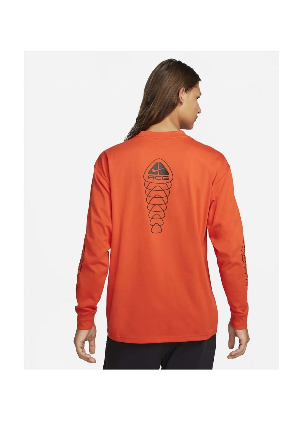 Лонгслив мужской Acg Lungs T-Shirt Orange Nike (365961889)