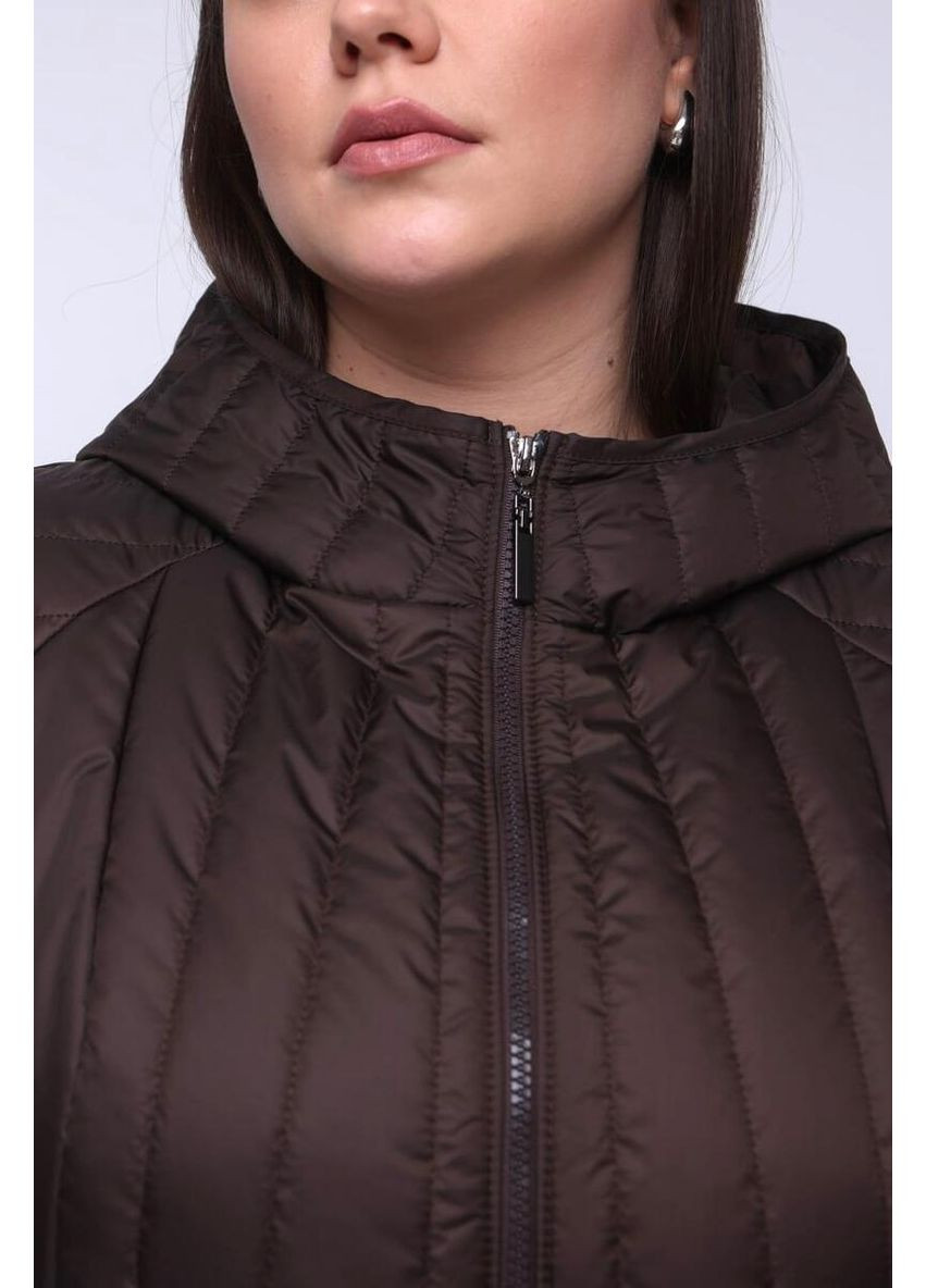 Коричневая демисезонная женская куртка демисезонная большого размера SK