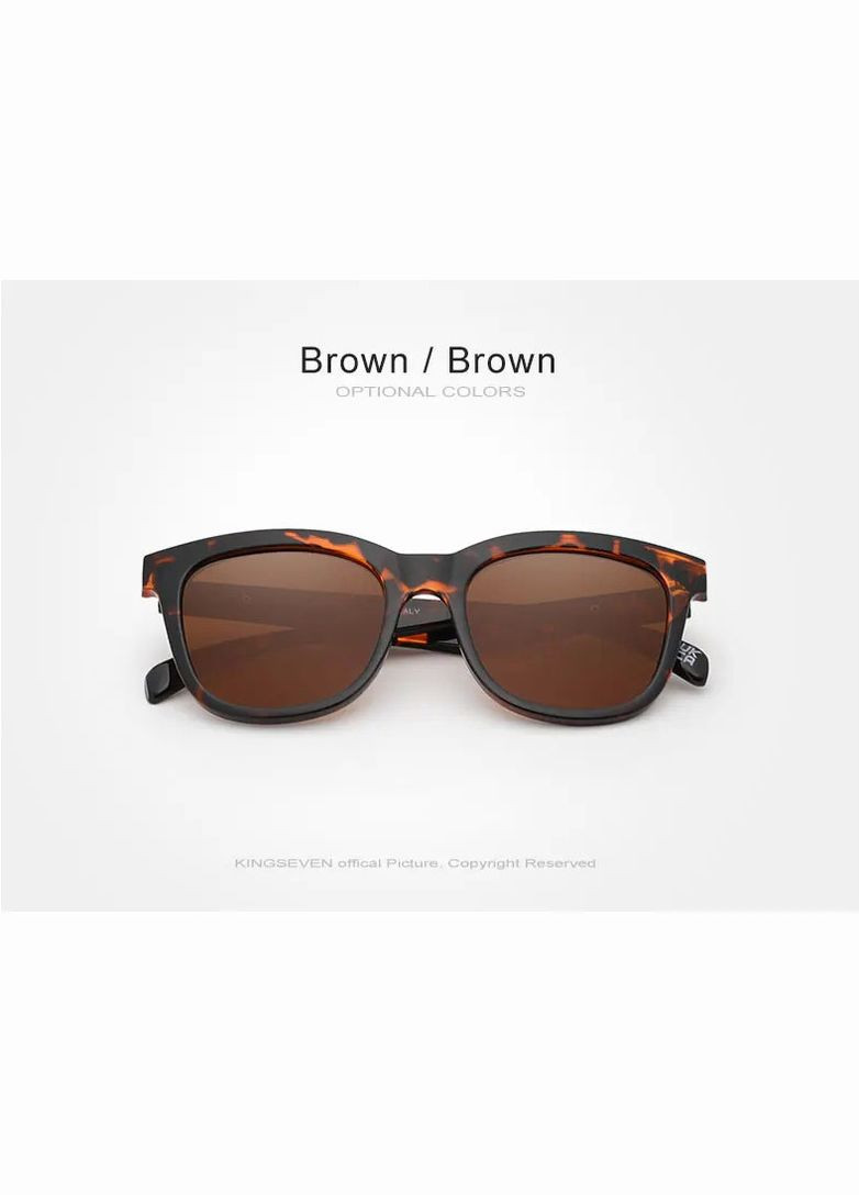 Чоловічі поляризаційні сонцезахисні окуляри 788 Brown Brown KINGSEVEN (303401687)