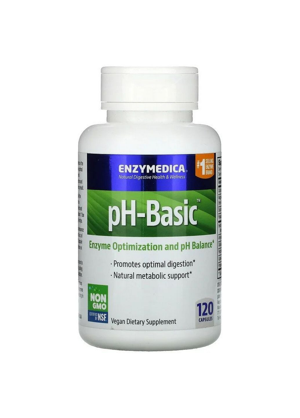 Натуральная добавка pH-Basic, 30 капсул Enzymedica (293480375)