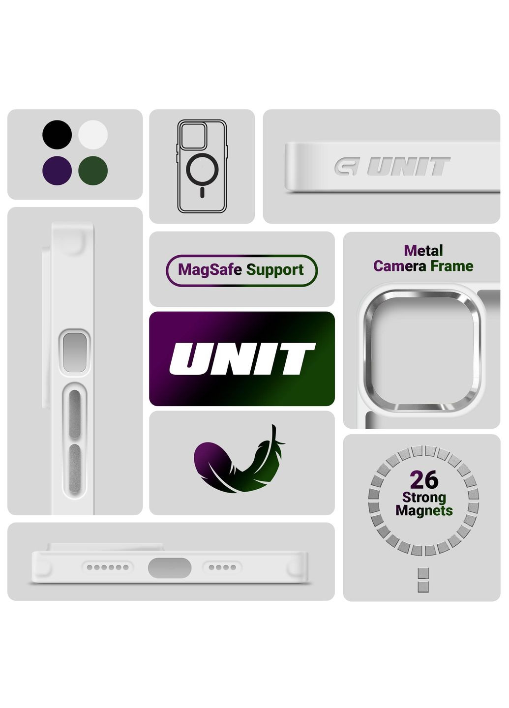 Панель Unit MagSafe для iPhone 13 Pro Max Matte Clear Silver (ARM70461) ArmorStandart (280439240)