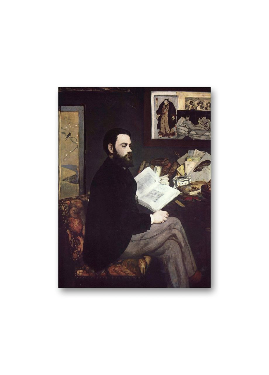 Друк на полотні Портрет Еміля Золя Едуард Мане 30x40 No Brand (346495429)