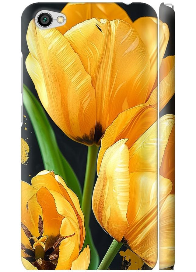 3D пластиковий матовий чохол 'Жовті тюльпани' для Endorphone xiaomi redmi note 5a (282936786)