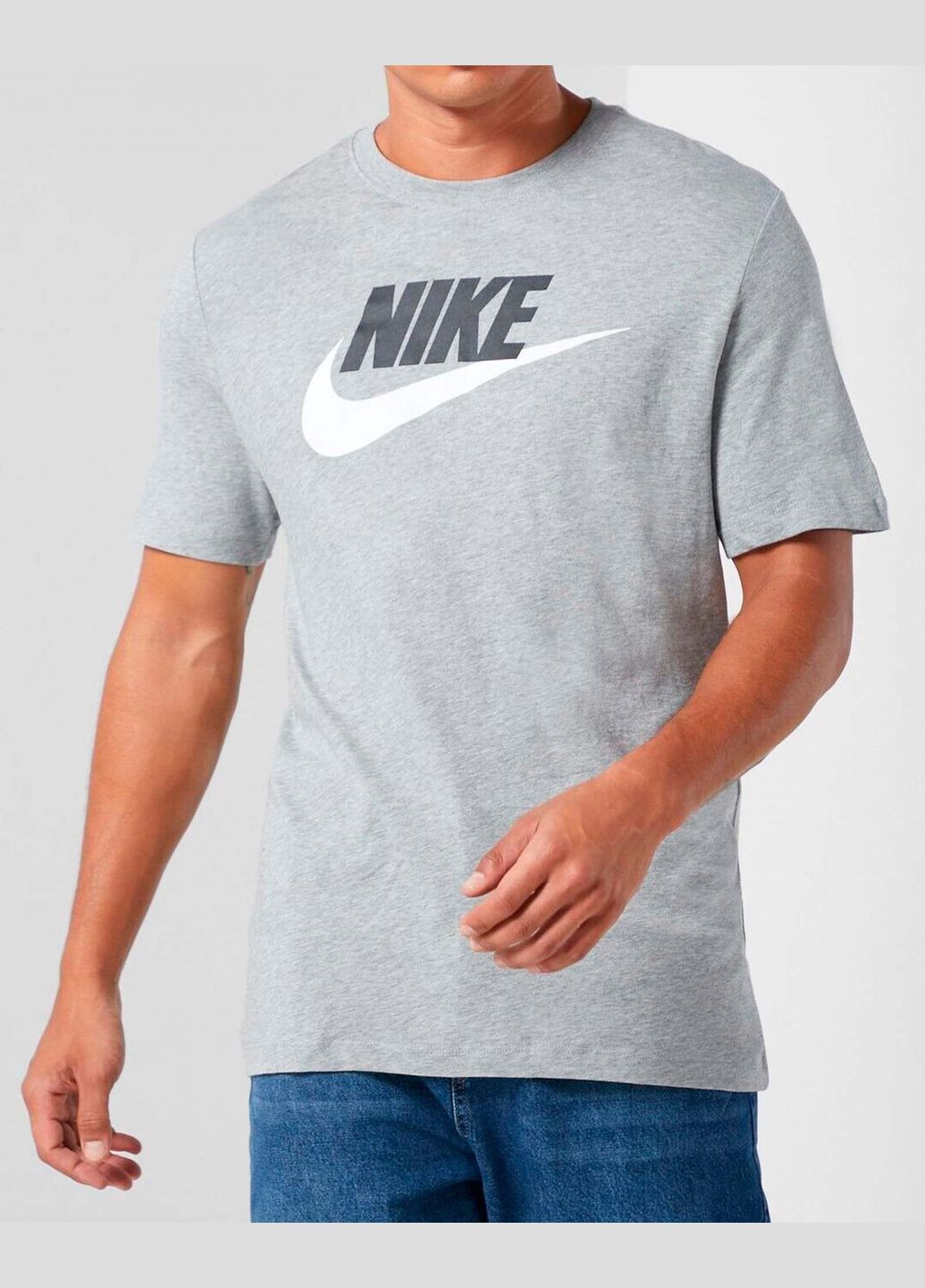 Сіра футболка чоловіча tee icon futura ar5004063 сіра Nike