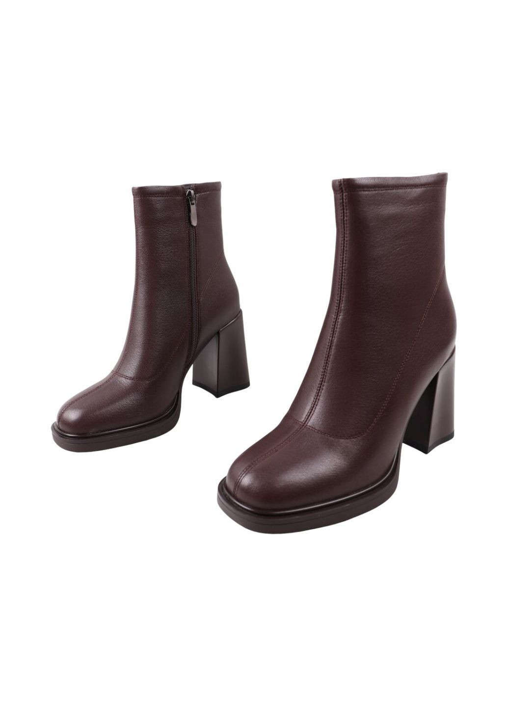 Коричневі ботильйони жіночі кабірові натуральна шкіра FARINNI 938-25DH-