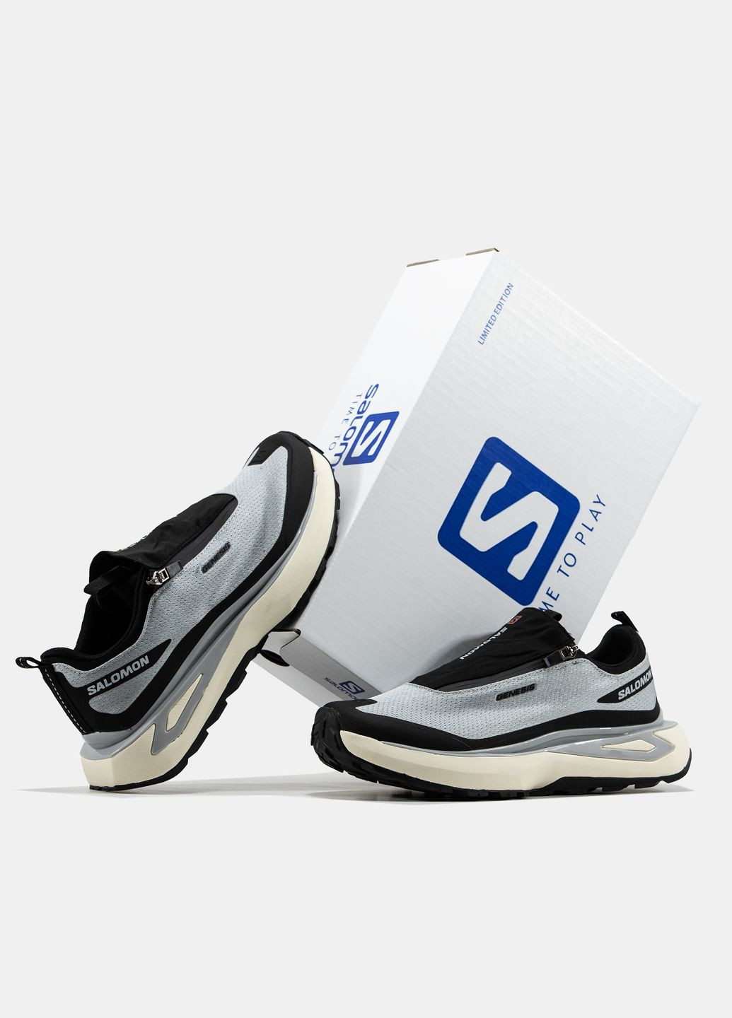 Серые демисезонные кроссовки мужские salomon odyssey grey black | саломон одиссей серые No Brand