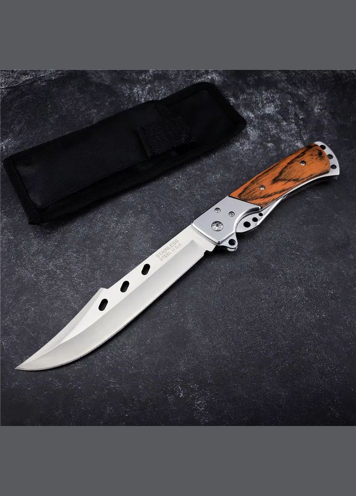 Складний ніж тактичний розкладний туристичний викидний ножик для риболовлі кишеньковий перочинний для походів Browning (331739759)