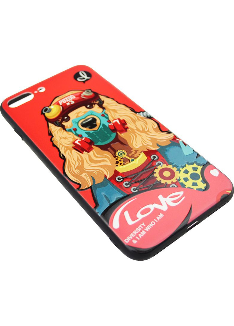 Чехолнакладка TPU с UV Printing Punk Phone iPhone 7 Plus/8 Plus Red PUZOO (301781503)