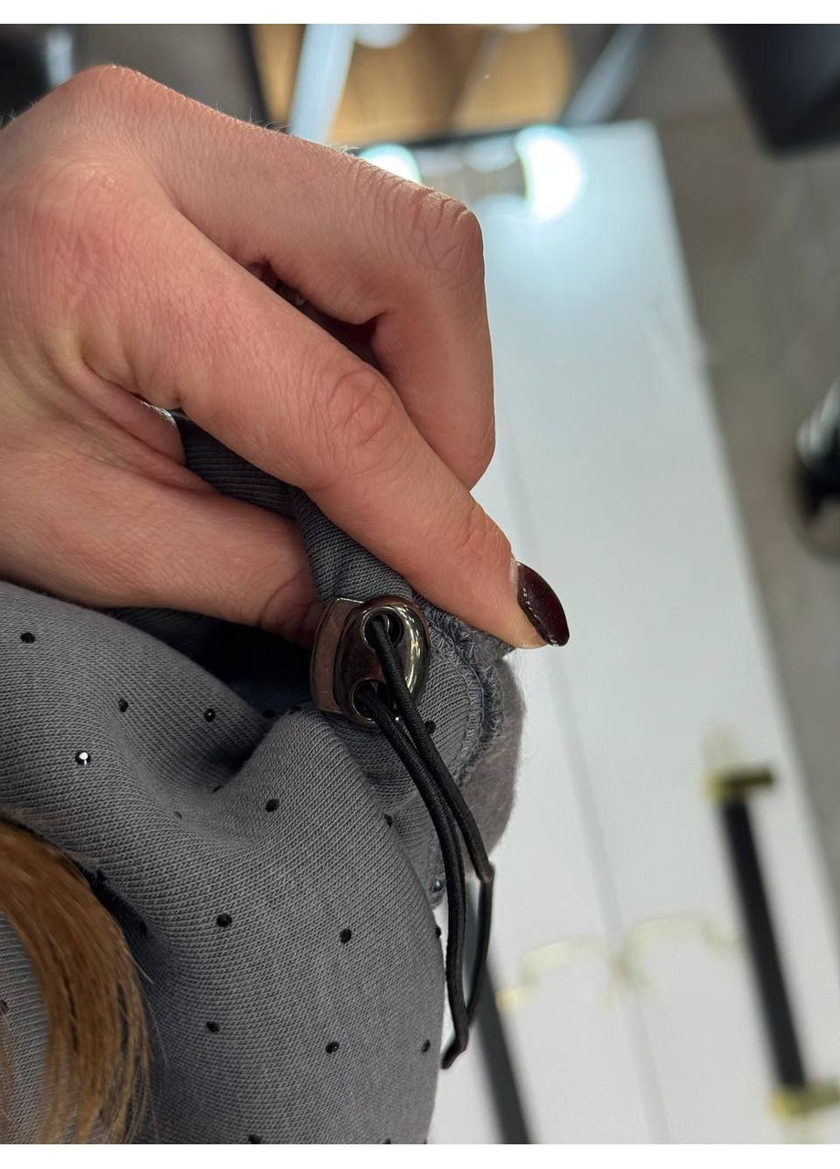 Кофта 1681 батник декорирована стразами с капюшоном,турецкая трехнить на флисе Україна (368464986)