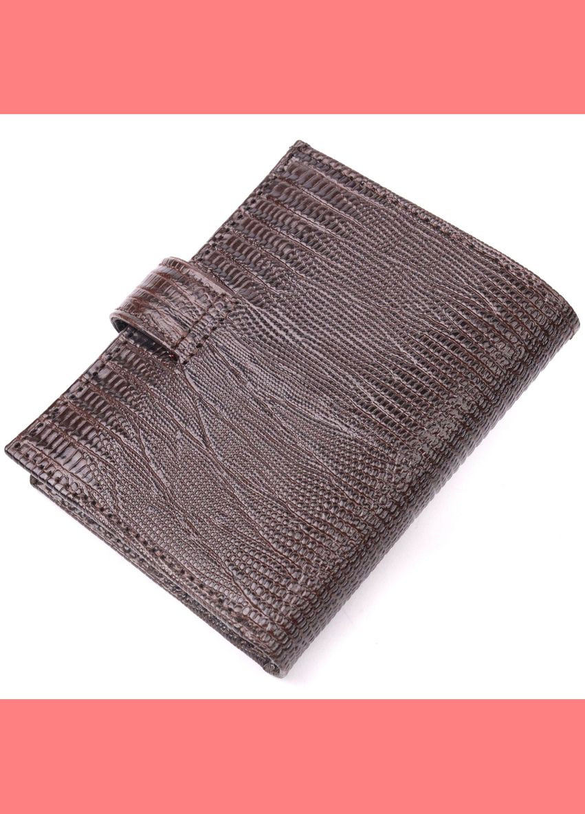 Вертикальный кошелек мужской Кожаный 20991 Коричневый Karya (306882227)