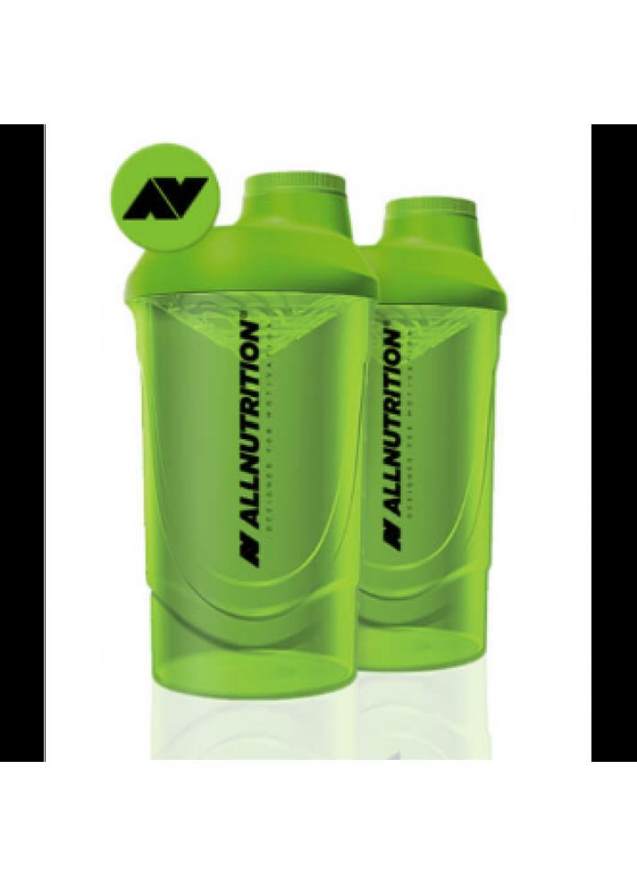 Шейкер для протеїнових коктейлів 600ml зелений Grass Green Allnutrition (367956283)