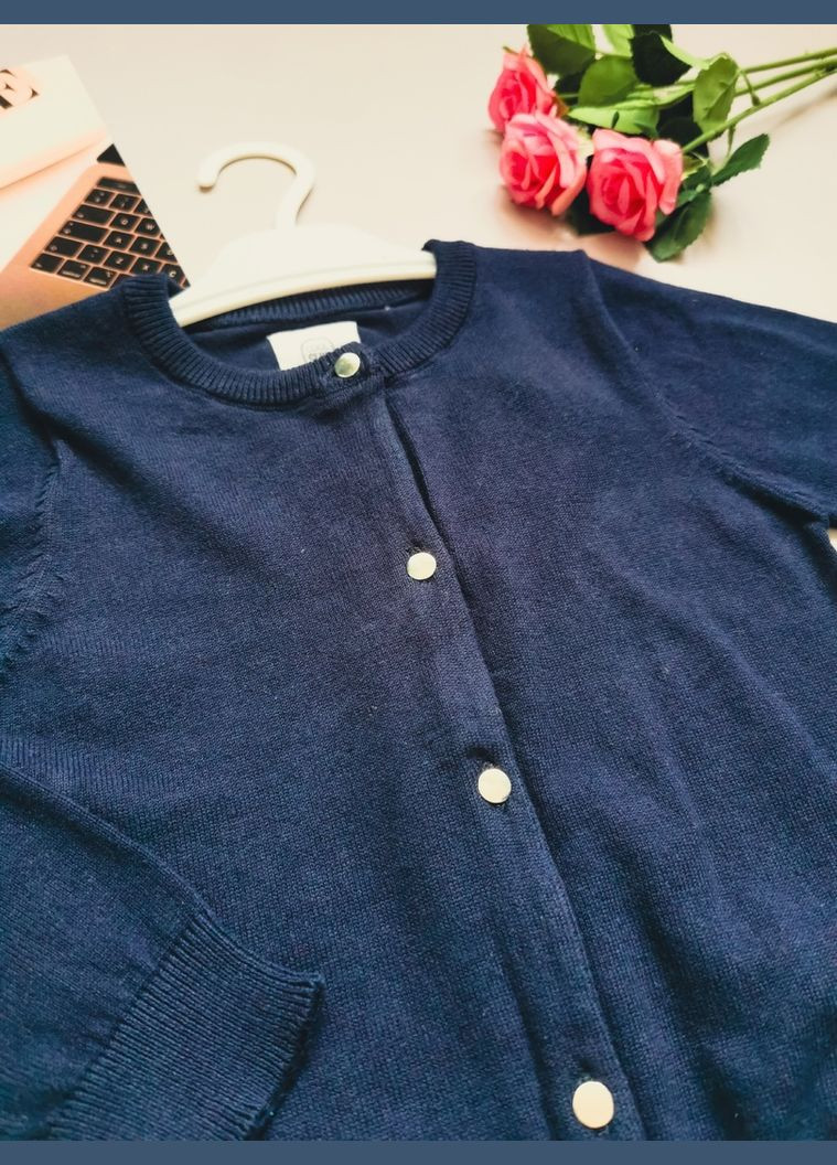 Кардиган для дівчинки темно-синій 30126 No Brand (303612581)