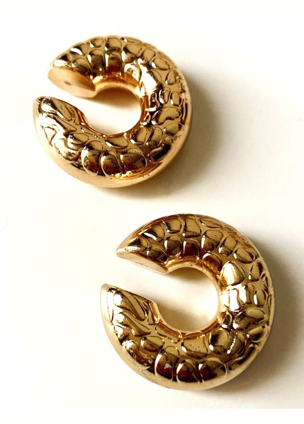 Кафи 2 одиниці акцентні широкі золотисті No Brand (327274183)