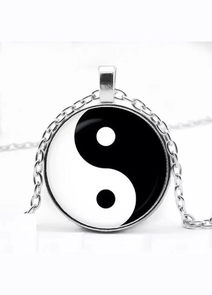 Кулон інь-янь чорне та біле амулет оберег талісман підвіска інь янь No Brand (338436184)