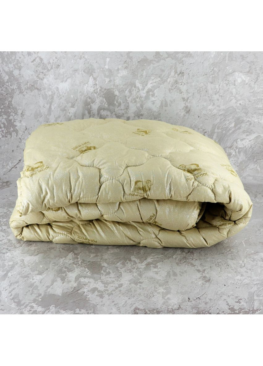 Ковдра закрита вовна овеча (Мікрофібра) PURE WOOL Полуторна 145х210 55080 Moda (365963886)